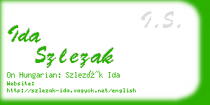 ida szlezak business card